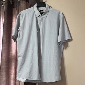 Kenneth Cole Casual Button Down Shirt Lightweight Short Sleeve